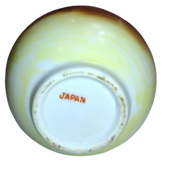 Vintage Japan Made Hand Painted Porcelain Pitcher with Flowers and Gold Trim - Picture 6 of 8